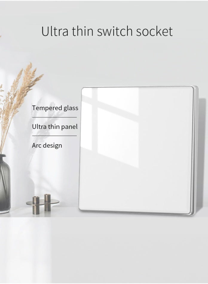 Vmax Modern 1-Gang 2-Way Plate Switch – Square Design, Small Angle Press, Durable & Easy Install Wall Switch (WHITE, GREY) - Image 5