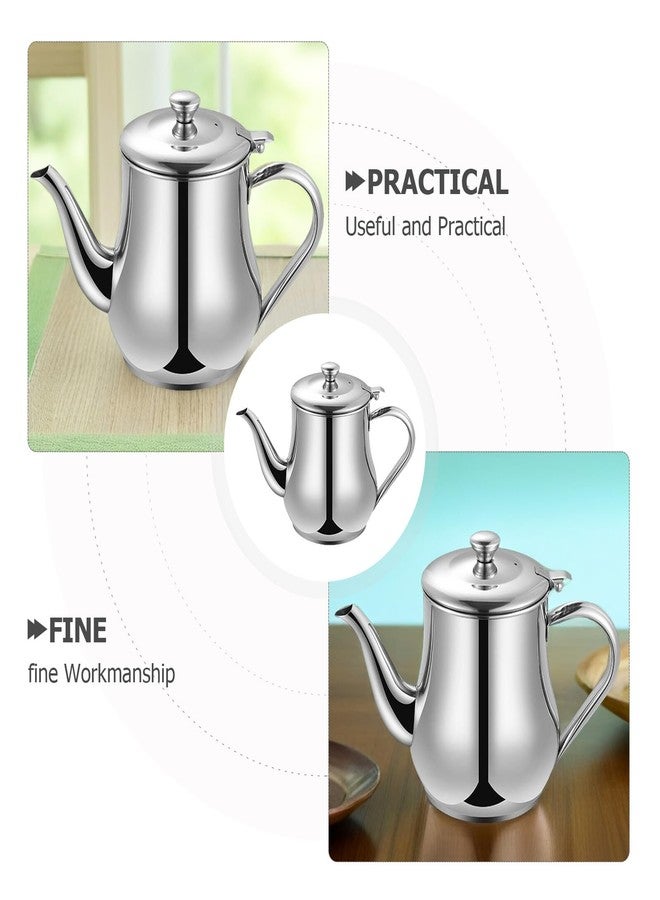 هيموتون وعاء تصفية زيت من الفولاذ المقاوم للصدأ من هيموتون، مزود بمصفاة وفوهة طويلة لتخزين زيت الطهي وتصفيته بكفاءة، أبعاده 7.08 × 4.92 × 3.14 بوصة، مناسب للمطبخ - Image 3