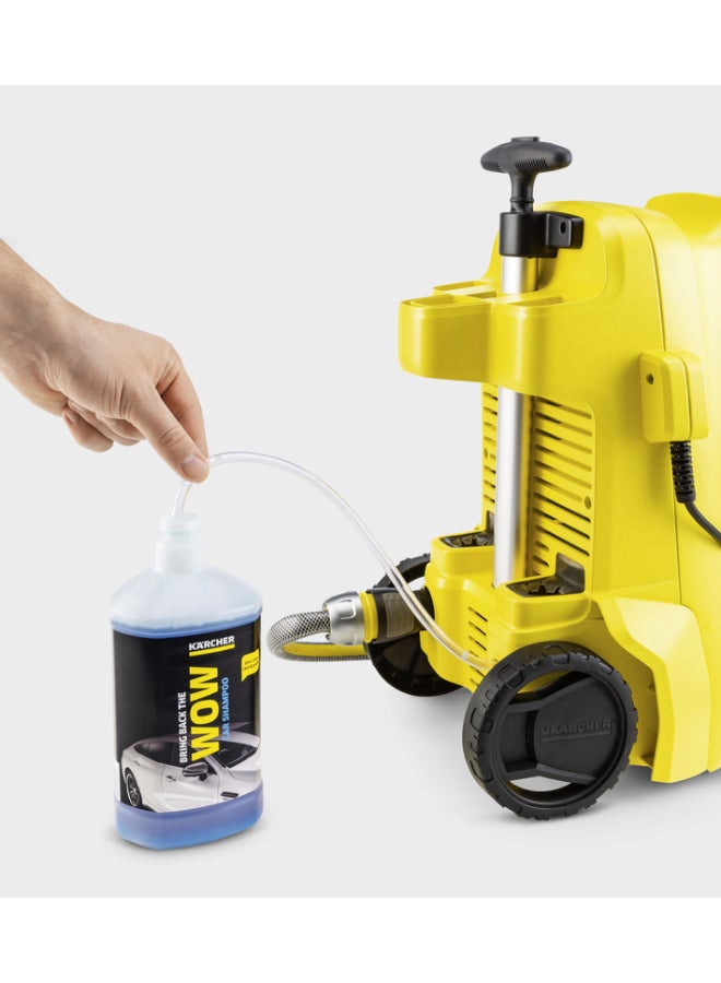 KARCHER K 3 Classic Compact Pressure Washer, 120 Bar, 380 L/h, 1.6kW, Detergent Suction Hose Yellow/Black - Image 3