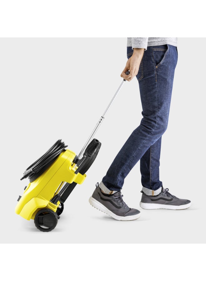 KARCHER K 3 Classic Compact Pressure Washer, 120 Bar, 380 L/h, 1.6kW, Detergent Suction Hose Yellow/Black - Image 2