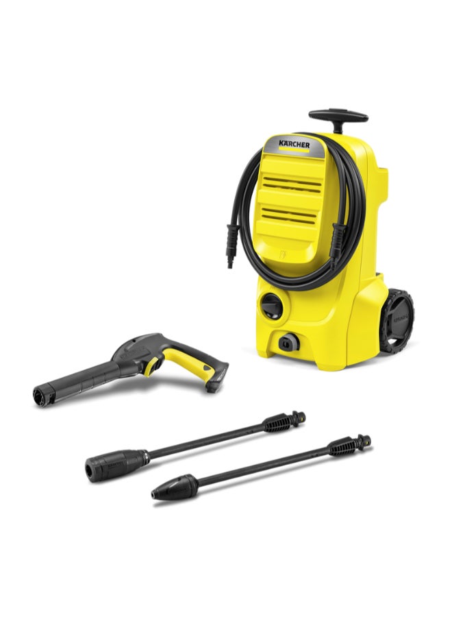 KARCHER K 3 Classic Compact Pressure Washer, 120 Bar, 380 L/h, 1.6kW, Detergent Suction Hose Yellow/Black - Image 1