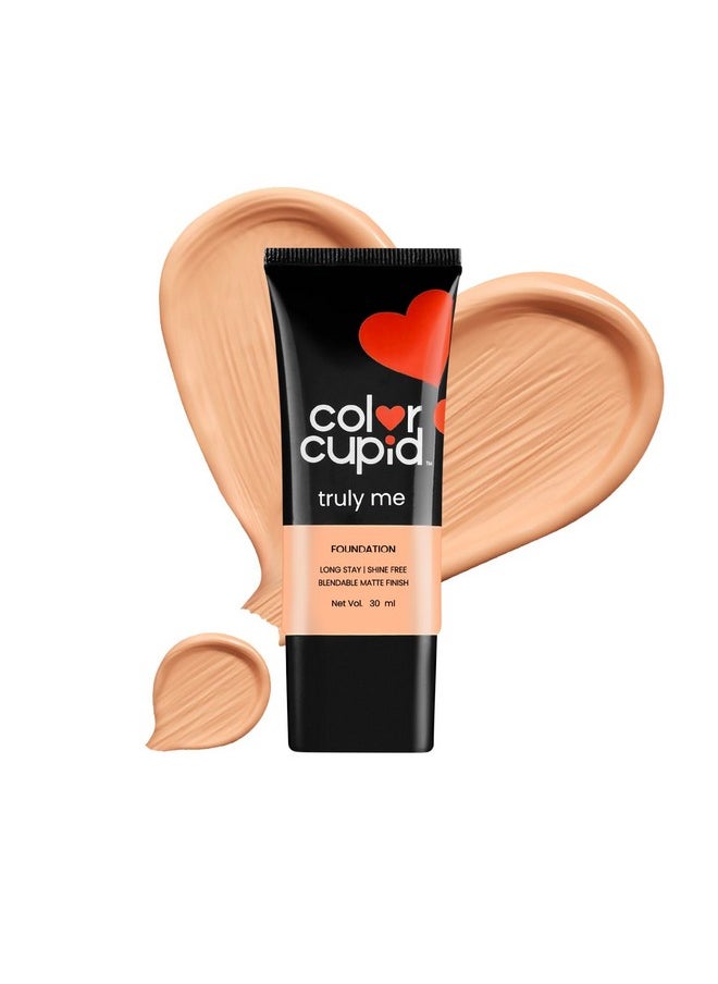 Color Cupid Color Cupid Truly Me Liquid Foundation | High Coverage, Easy Blend | Everyday Comfort, Longwear, Second skin finish | Triple power of Niacinamide, Ceramides and Hyaluronic Acid | Cinnamon | 30ml  - Image 1