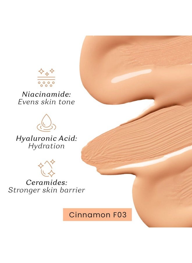 Color Cupid Color Cupid Truly Me Liquid Foundation | High Coverage, Easy Blend | Everyday Comfort, Longwear, Second skin finish | Triple power of Niacinamide, Ceramides and Hyaluronic Acid | Cinnamon | 30ml  - Image 5