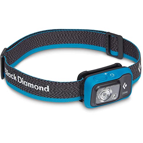 BLACK DIAMOND Cosmo 350 LED Headlamp, Waterproof and Dimmable Battery Powered Headlamp for Camping, Hiking, Running, with Red Light Mode, Azul - Image 1