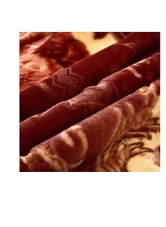 BAIG Winter thickened Raschel blanket double layer blanket wedding blanket outdoor camping travel Polyester Double Layer Solid mink Super King Size Blanket 200*230CM-Multicolour  - Image 2