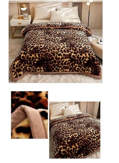 BAIG Winter thickened Raschel blanket double layer blanket wedding blanket outdoor camping travel Polyester Double Layer Solid mink Super King Size Blanket 200*230CM-Multicolour  - Image 1