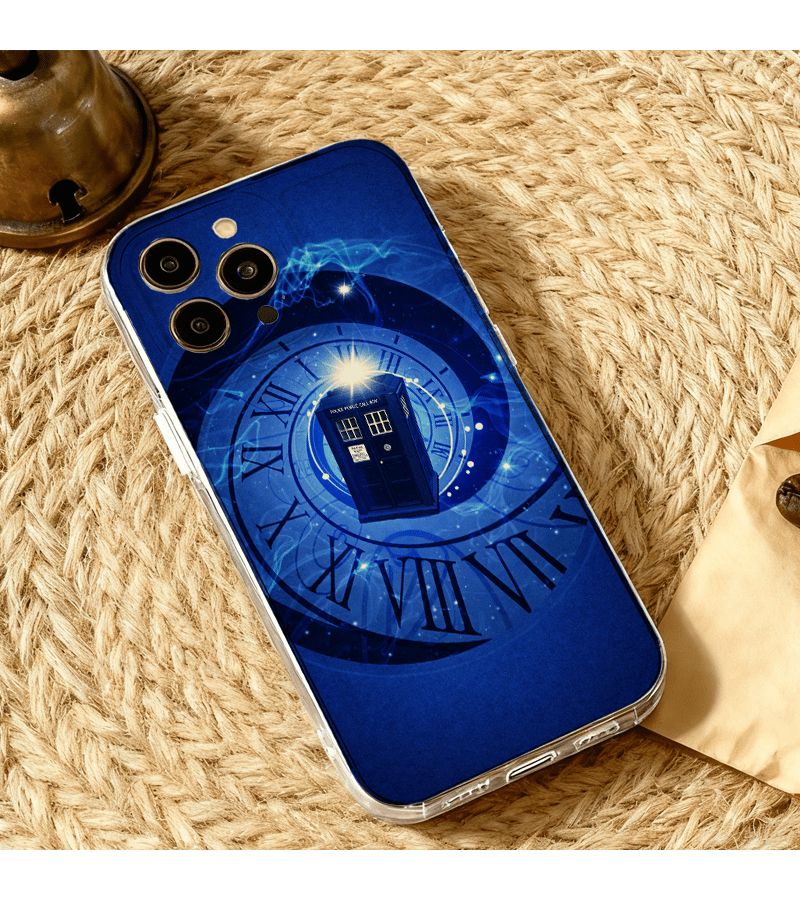 Transparent Time Machine Police Box Phone Case For Samsung Galaxy A15 Antifall Clear - Image 4