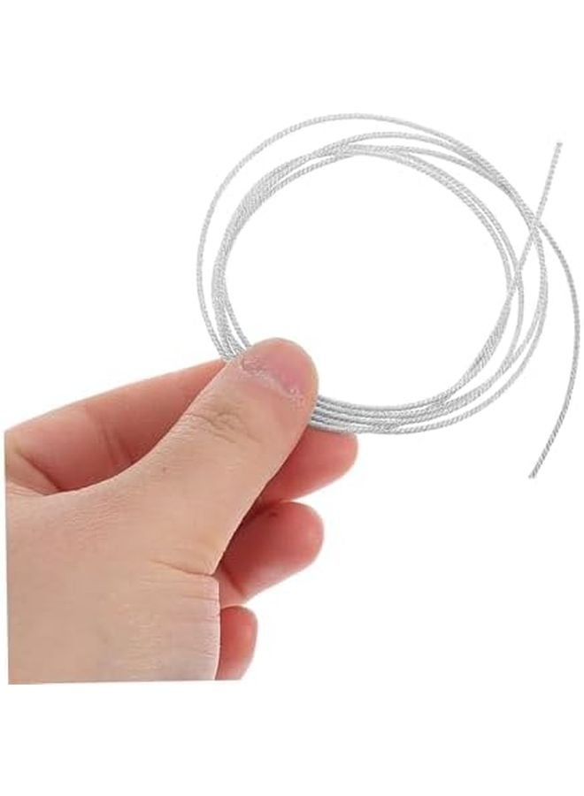 Silver Reusable Braided Speaker Wire 1m For Audio Systems Car Home Enhanced Sound Quality - Image 5