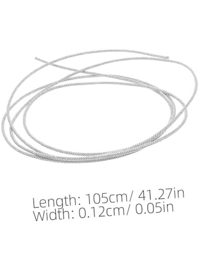 Silver Reusable Braided Speaker Wire 1m For Audio Systems Car Home Enhanced Sound Quality - Image 3