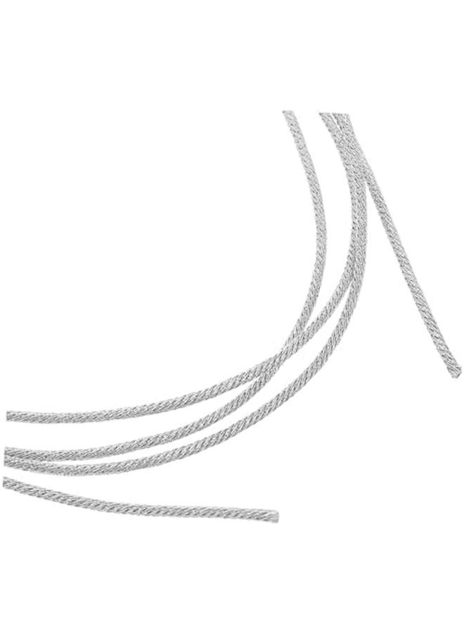 Silver Reusable Braided Speaker Wire 1m For Audio Systems Car Home Enhanced Sound Quality - Image 4