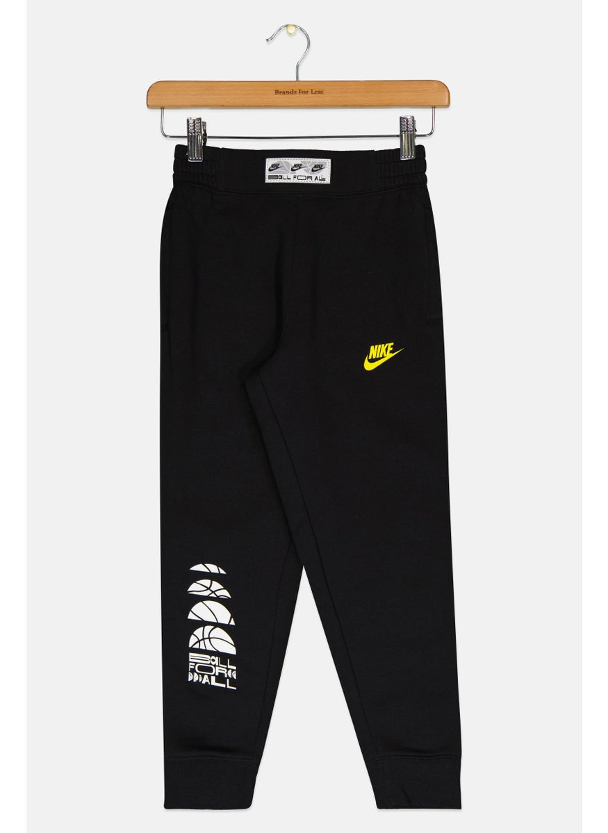 Nike Kids Boy Brand Logo Basketball Sweatpants, Black  - Image 1