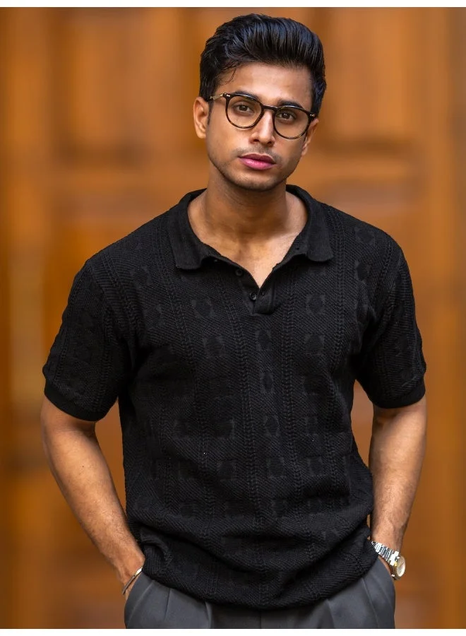 مانياك تيشيرت بولو رجالي مانياك قطن أخضر زمردي بأكمام نصفية