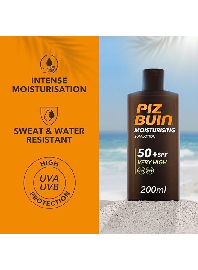 Piz Buin لوشن الشمس المرطب بيز بوين SPF50+، 200 مل - Image 3