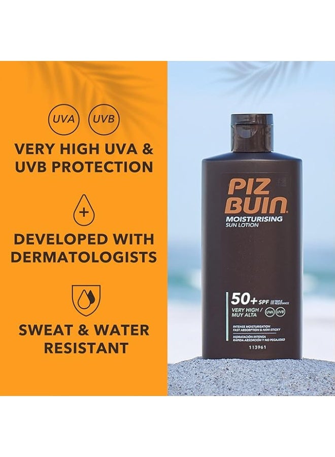 Piz Buin لوشن الشمس المرطب بيز بوين SPF50+، 200 مل - Image 2