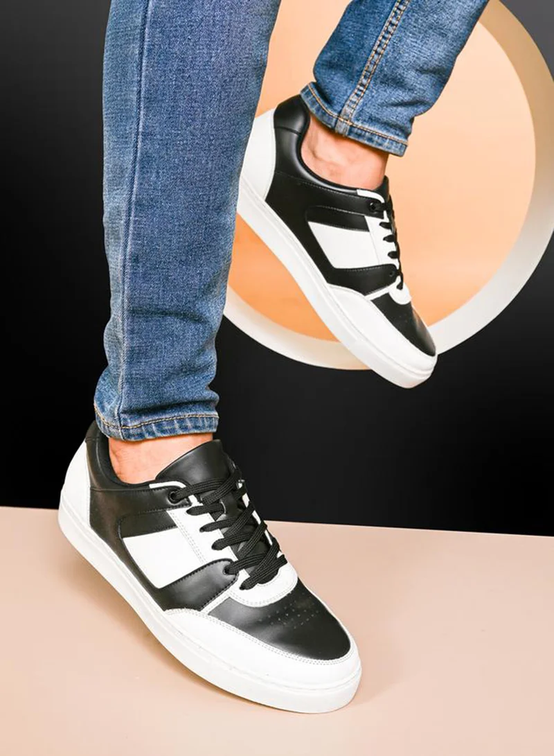 Styli Active Skateboard Color Block Lace Up Sneakers