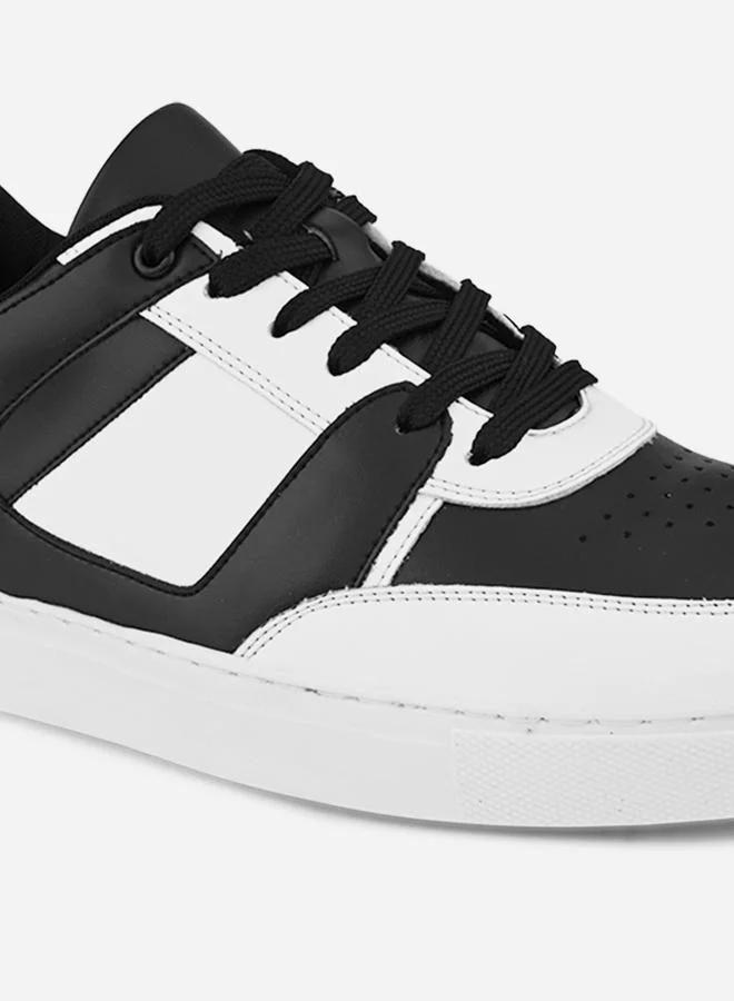 Styli Active Skateboard Color Block Lace Up Sneakers