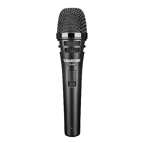 TAKSTAR Handheld Singing Microphone, Vocal Super-Cardioid Dynamic Mic with Steel Mesh Grille, Anti-Vibration Capsule Head, Karaoke Microphone for Studio, Singings, Karaoke, PA System, Stage - TA60 - Image 1
