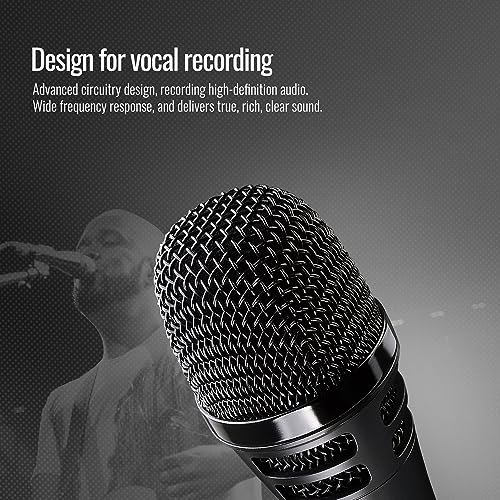 TAKSTAR Handheld Singing Microphone, Vocal Super-Cardioid Dynamic Mic with Steel Mesh Grille, Anti-Vibration Capsule Head, Karaoke Microphone for Studio, Singings, Karaoke, PA System, Stage - TA60 - Image 5