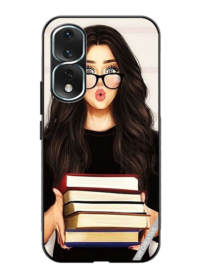 VR CREATIVE Protective Case Cover For Honor 80 Pro Girl With Books Shocked Design Multicolour - Image 1