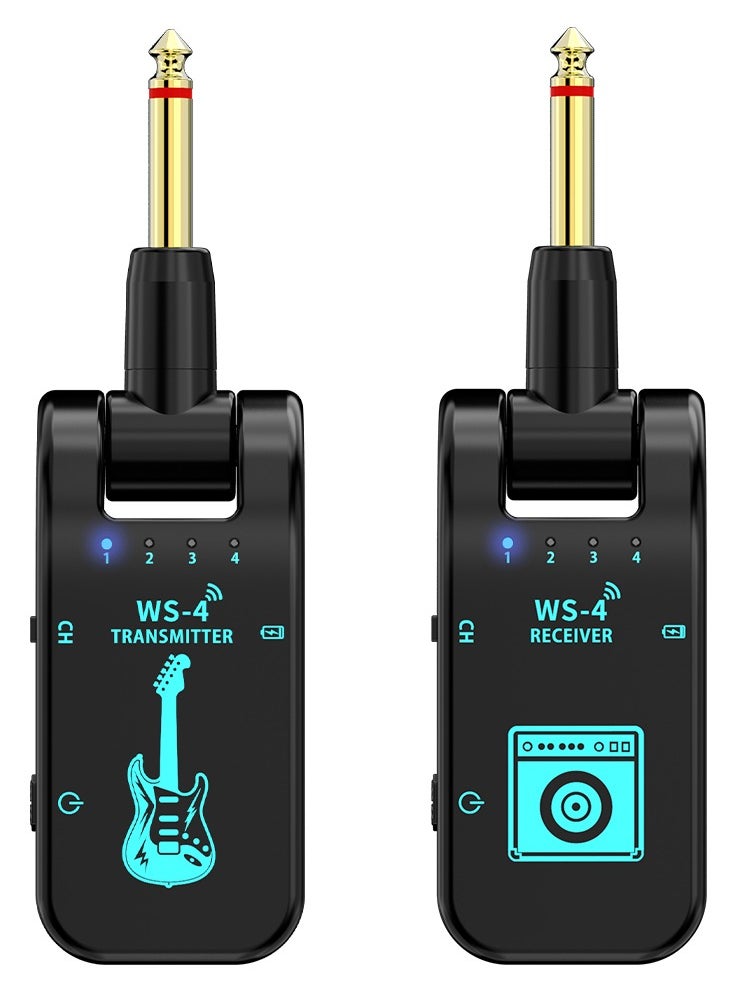 Generic - 2.4G Wireless Guitar System with Rechargeable Transmitter and Receiver For Electric Guitar Bass Violin Black - Image 1
