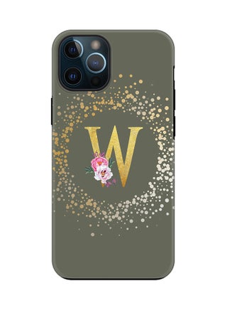 Monogram Tough Cover for Apple iPhone 12 Pro Max Case Custom Initials Letter Floral Pattern Tough Pro Dual Layer hybrid PC inner TPU protection Alphabet- W (Olive Green) - pzsku/Z6765839F158CA62744B7Z/45/_/1666425309/2b32cbdf-da74-4aaf-94cd-de9b5a05dacf