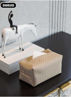 DUNISO 2 PCS Tissue Box Cover, Modern Leather Rectangular Tissue Box, Decorative Paper Box, Napkin Holder, Tissue Box Dispenser Box for Facial Tissue, Napkins, Dryer Sheets, Facial Tissue Holder for Bathroom, Countertop, Kitchen, Bedroom Dresser and Office Room  - Image 5