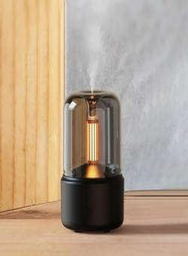 QIWA 2-in-1 Table Lamp & Air Humidifier with Essential Oil Diffuser, Candlelight Effect Aroma Diffuser, Ultrasonic Cool Mist Humidifier, USB Powered Night Light for Home, Office, Bedroom, Room & Car - Image 1