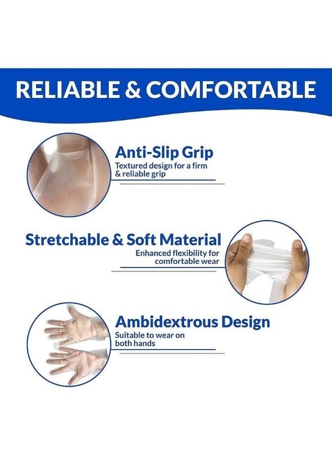 Generic 300 Piece Plastic Disposable Latex and Powder Free Clear Gloves  - Image 4