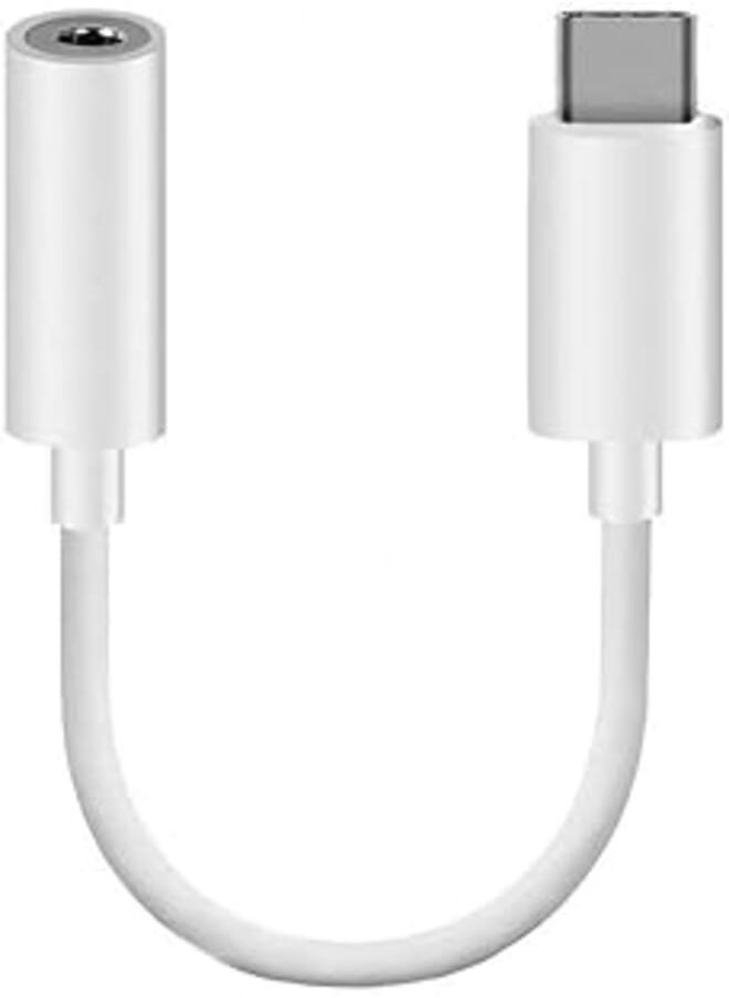 RUITEXUN - RUITEXUN Type C Headphone Audio Adapter USB-C to 3.5mm Female Aux Microphone Connector Cable for Motorola Moto Z Droid, XPS13, LeEco Le 2 Max 2 and More Type C Port Devices (White) - Image 1