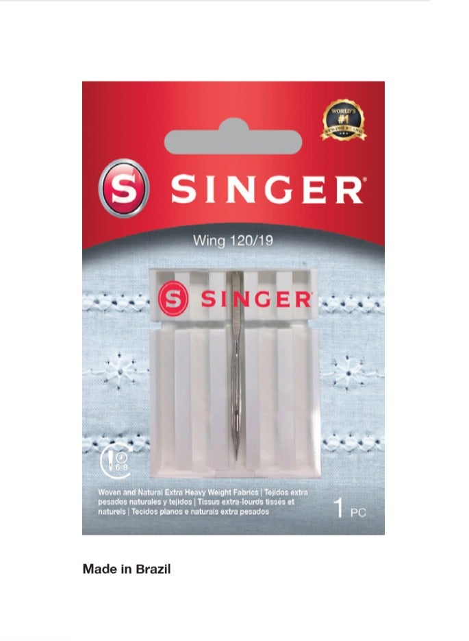 SINGER WING (PUNCHING) NEEDLES SIZE 120/19 (PACK OF 1 NEEDLES) BRAZIL