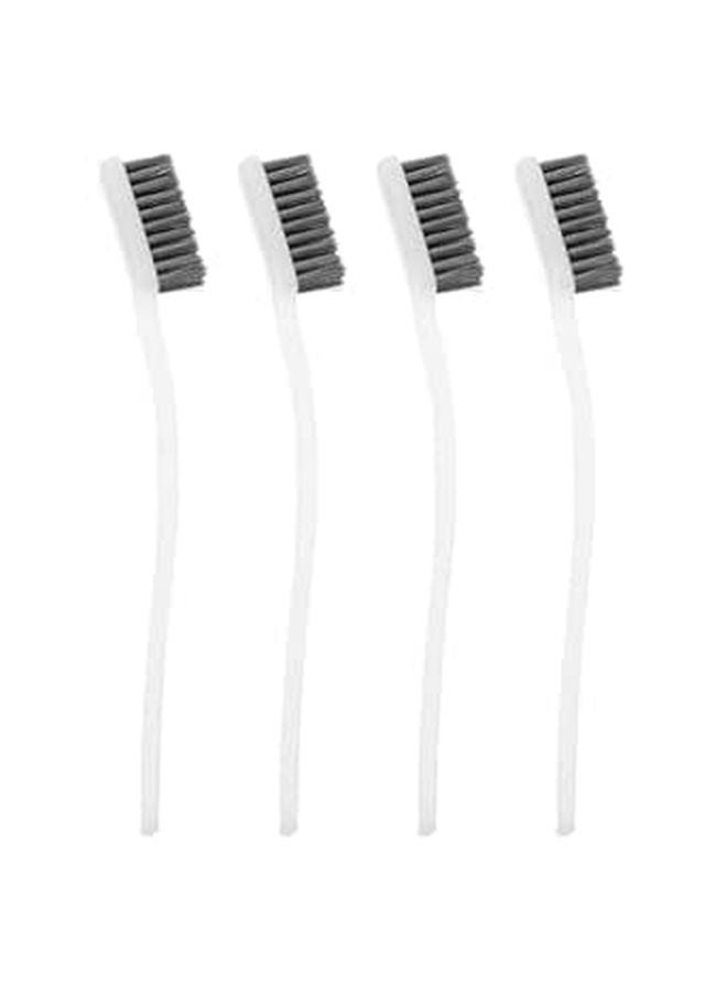Stainless Steel Wire Brush Set 4 Pcs 3 Row Mini Cleaning Brush For Rust Nozzle Masonry - Image 1