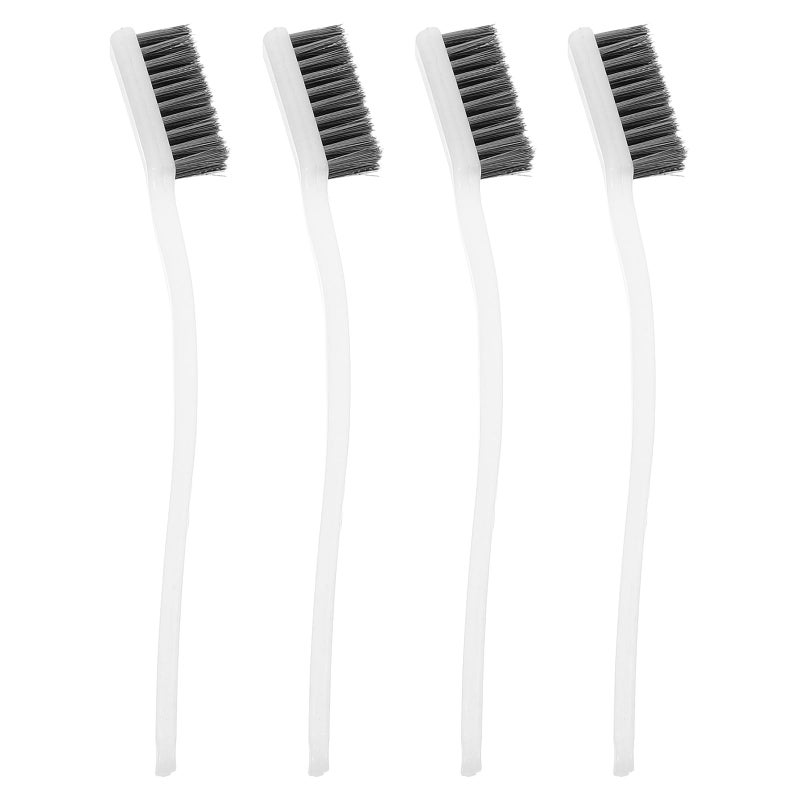 Stainless Steel Wire Brush Set 4 Pcs 3 Row Mini Cleaning Brush For Rust Nozzle Masonry - Image 2