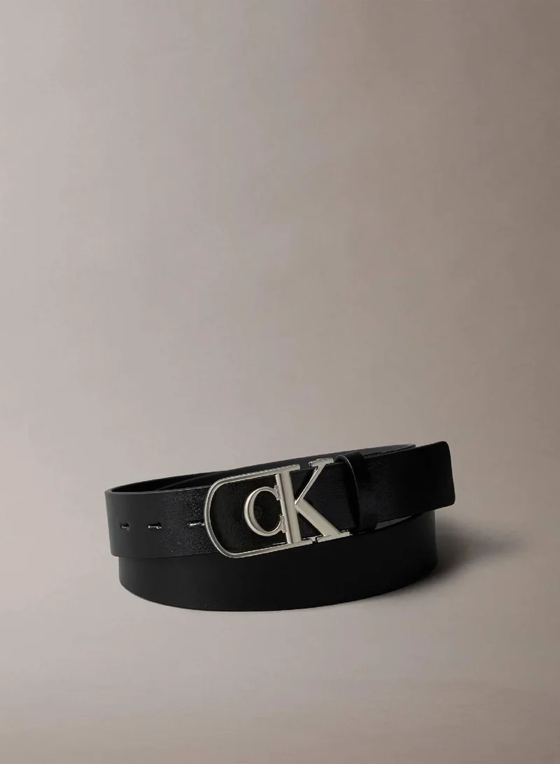 Calvin Klein Full Grain Leather Logo Belt