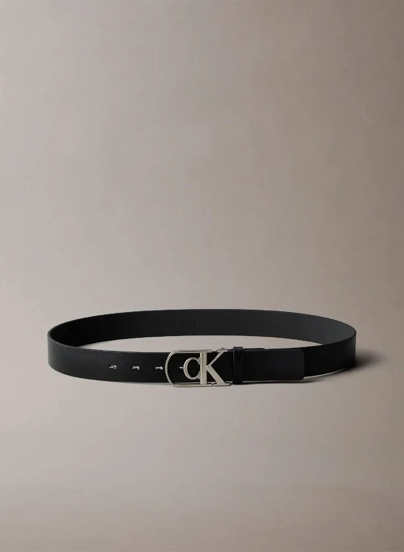 Calvin Klein Full Grain Leather Logo Belt