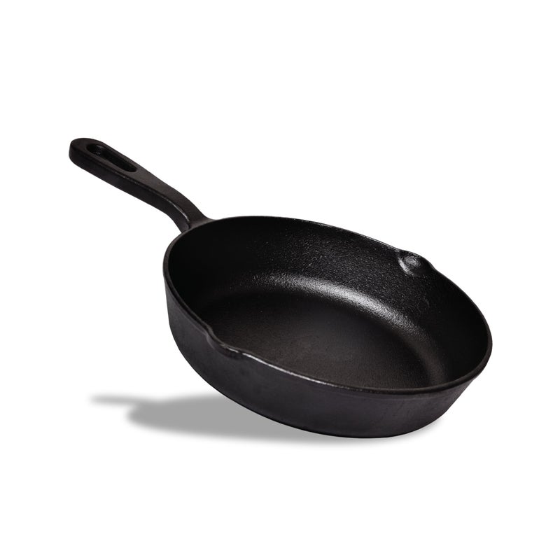 EMBASSY Pre-Seasoned Cast Iron Frypan/Frying Pan | Cast Iron Skillet | Diameter - 8 Inches | Induction Friendly | Durable - Image 5