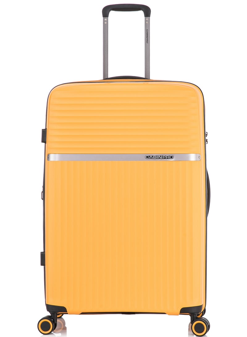 CABINPRO Light Weight PP Fashion Trolley Luggage Set of 3 Expandable Hard Case Suitcase with Safe Zipper and 4 Quite 360° Double Spinner Wheels CP002 Yellow - Image 4