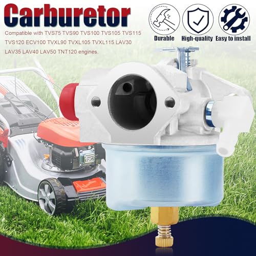 QAZAKY Carburetor Compatible with Tecumseh 632795 632795A TVS75 TVS90 TVS100 TVS105 TVS115 TVS120 ECV100 TVXL90 TVXL105 TVXL115 LAV30 LAV35 LAV40 LAV50 TNT120 4.5HP 5HP Craftsman Lawnmower - Image 4