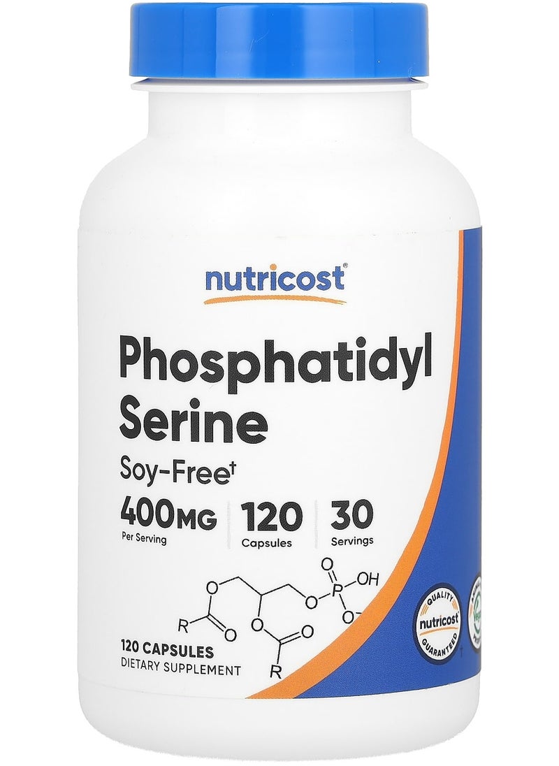 Nutricost - Phosphatidyl Serine, 400 mg, 120 Capsules (100 mg per Capsule) - Image 1