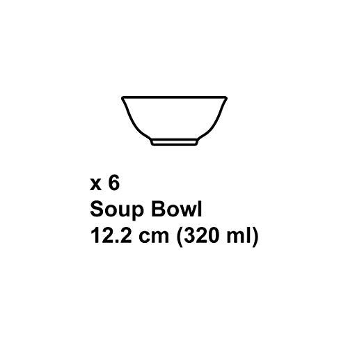 Noritake Japan - Porcelain Soup Bowls 6 pcs, Service for 6 - Luxury Dining and Kitchen Set - Hearth Collection Queen's Fountain Golden Dinnerware Bowl Set - Image 5