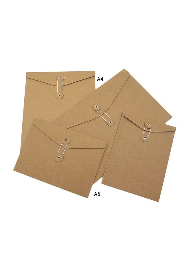 Funny live 10 Pcs;A4 Kraft Paper Project Envelope with Expandable Gusset File Bags Office Supplies File Folders Project Pockets - Image 4