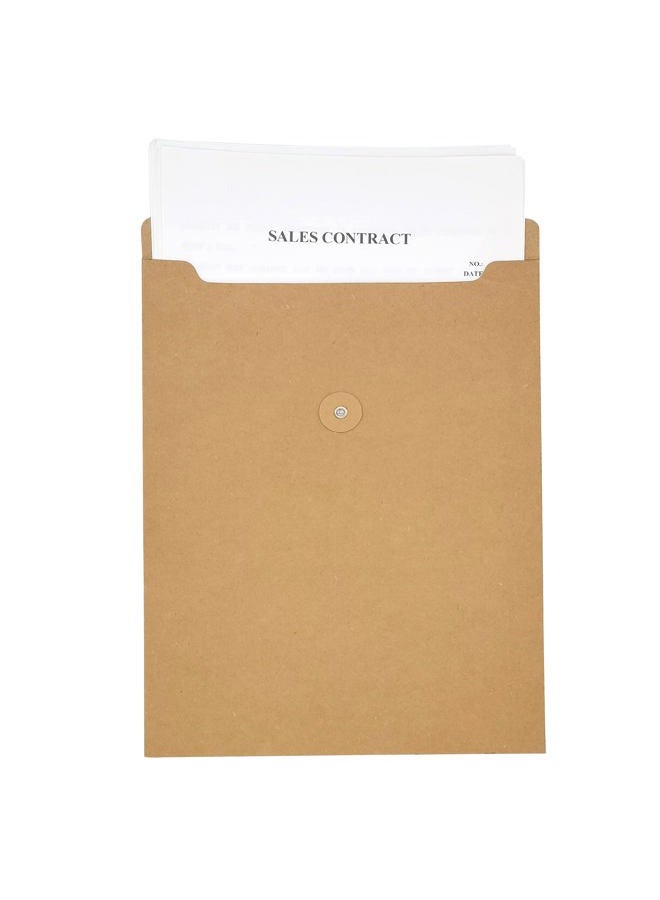 Funny live 10 Pcs;A4 Kraft Paper Project Envelope with Expandable Gusset File Bags Office Supplies File Folders Project Pockets - Image 2