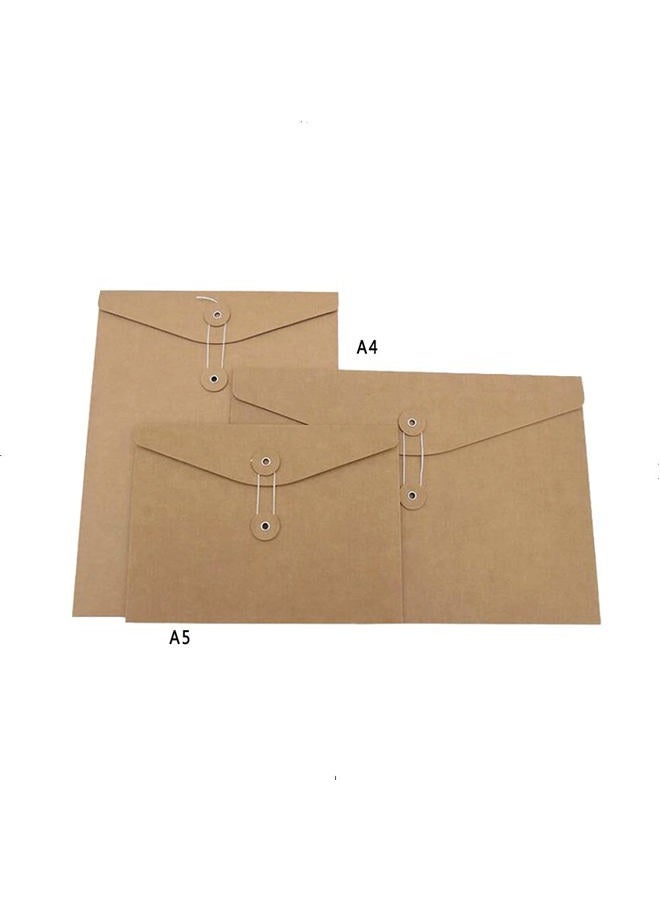 Funny live 10 Pcs;A4 Kraft Paper Project Envelope with Expandable Gusset File Bags Office Supplies File Folders Project Pockets - Image 5