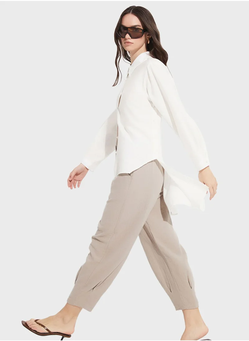 جون High Waist Pants