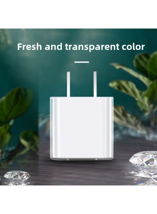 Suitable For Apple USB-C Fast Charging Charger Soft Rubber Protective Cover 20w/18w Transparent TPU Fast Charging Protective Cover-Specifications:Charging Head Protective Cover 1 + Thread Biting 2 (naked)  - Image 4