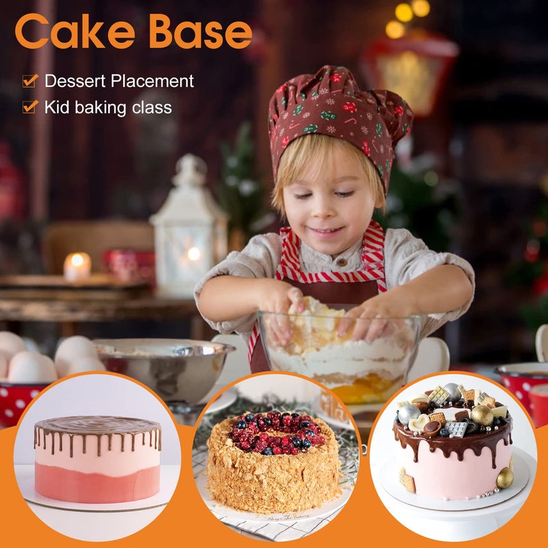 ZENOWICK 36-Packs Cake Boards 8 Inch Round  Cake Boards White Cake Board Rounds  White Cake Circles Rounds Base Food-Grade Cardboard Cake Plate For Displaying Cakes  Bread  Desserts(Thin And Strong) - Image 5