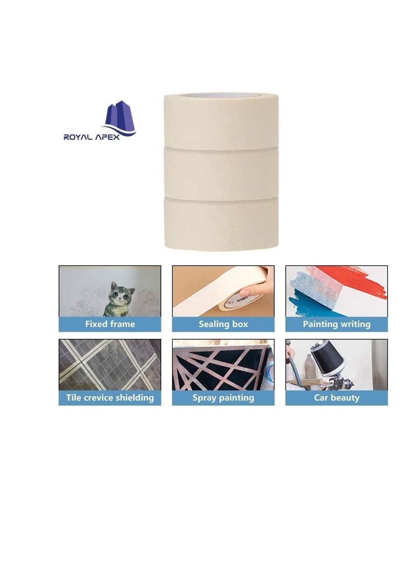 Generic Adhesive Masking Tape General Purpose Painter's Tape Bulk for Painting, Labeling, Packing, Craft, Art, Home, Office, School Etc. (Pack of 2-1.1/5 Inch)  - Image 3