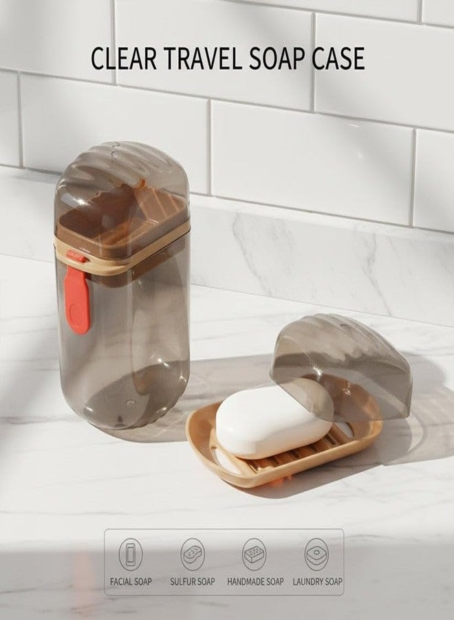 Oblivion Travel Soap Box 1 Pc - Brown Color Waterproof Portable Soap Holder with Lid Draining Bar Dish Container, Leakproof Plastic Dish for Bar Storage, Camping, Outdoor Use and Compact Organizer - Image 3