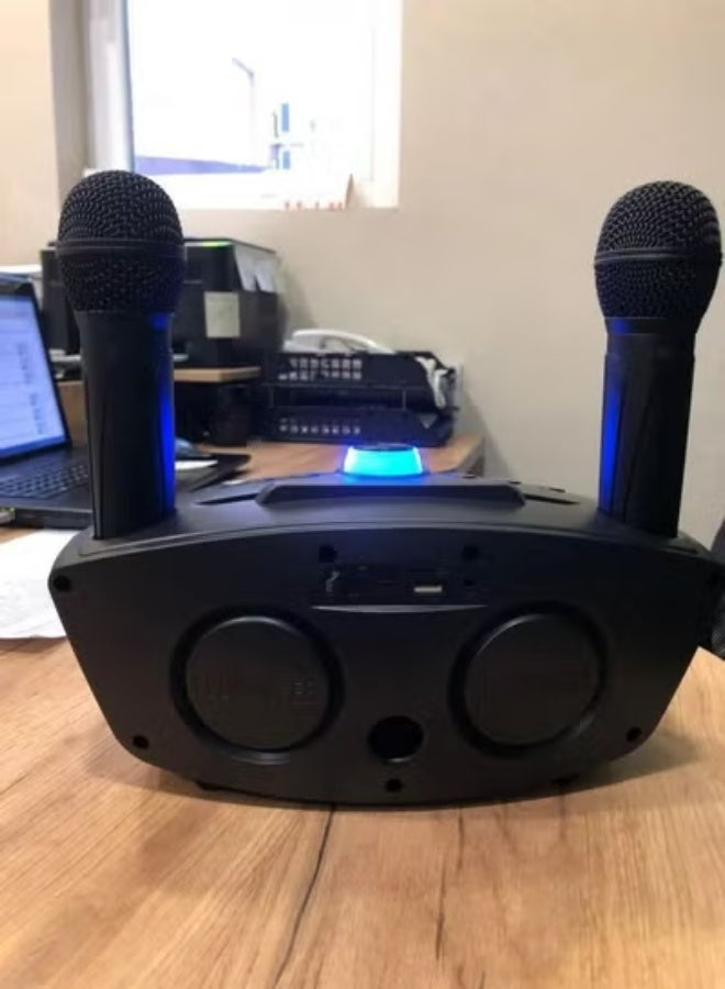 سدرد مكبر صوت بلوتوث لاسلكي مع ميكروفون مكون من قطعتين ذهبي - Image 4