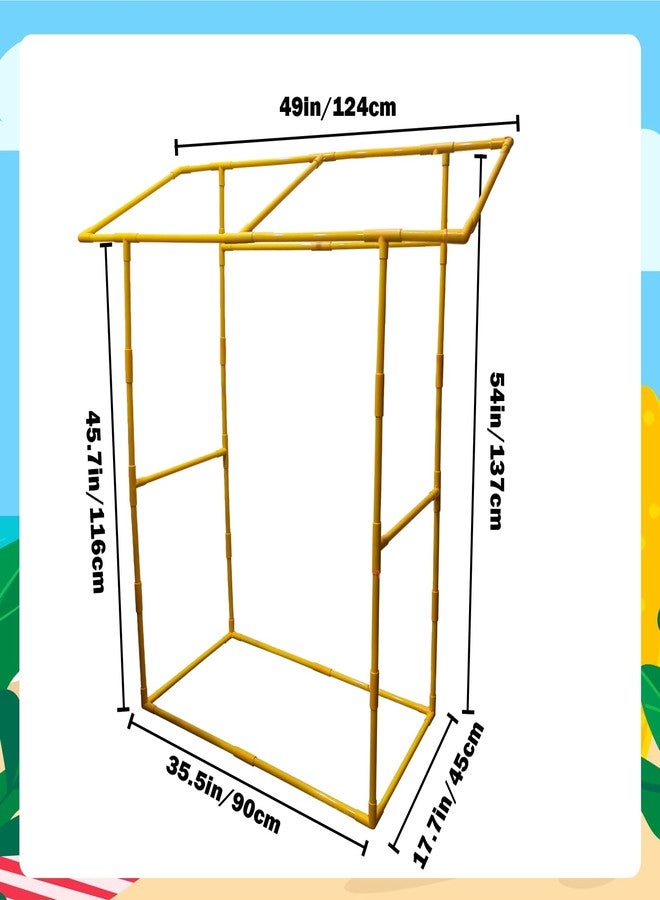Timisea Tiki Bar Hut Party Decoration,Tiki Bar Kit Includes Reusable Tiki Bar,Portable Outdoor Tiki Bar Decor with LED Lights for Summer Party, Luau Party Decorations - Image 3