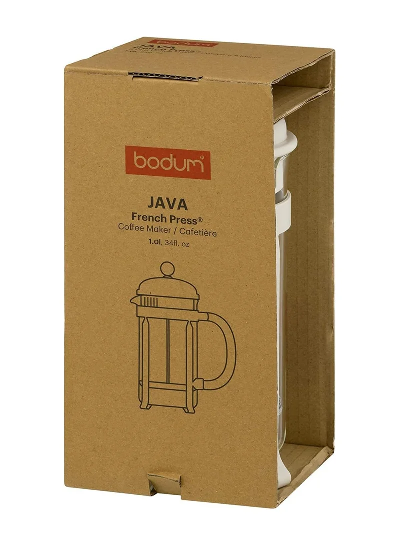 بودوم Java French Press Coffee Maker White 0.35 Litre Bd 1903 913 1903 913 3 Cup